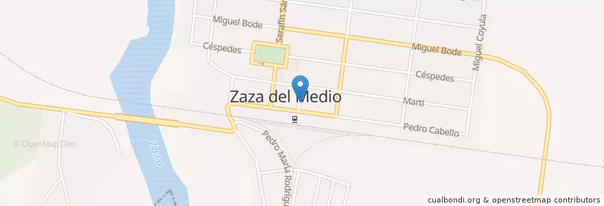 Mapa de ubicacion de Cine Zaza en Cuba, Sancti Spiritus, Taguasco.