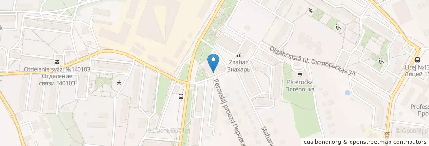 Mapa de ubicacion de Хинкальная en 俄罗斯/俄羅斯, Центральный Федеральный Округ, 莫斯科州, Раменский Городской Округ.