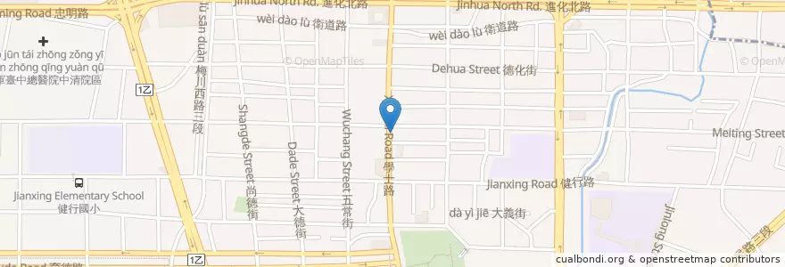 Mapa de ubicacion de VegFarm無國界蔬食餐廳 en Taïwan, Taichung, 北區.