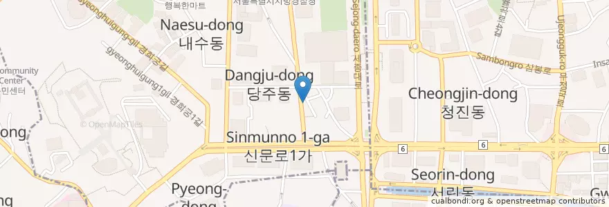 Mapa de ubicacion de 광화문집 en 大韓民国, ソウル, 鍾路区, 社稷洞.
