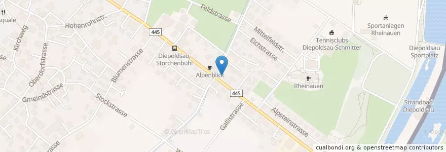 Mapa de ubicacion de Café Pic en Zwitserland, Sankt Gallen, Wahlkreis Rheintal, Diepoldsau.