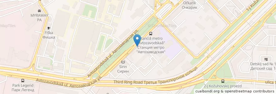 Mapa de ubicacion de Шаурма в пите en Russia, Central Federal District, Moscow, Southern Administrative Okrug, Danilovsky District.