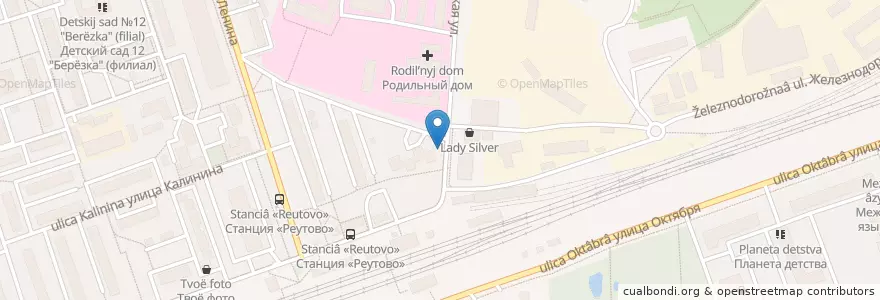 Mapa de ubicacion de Бургер Руб en Rusia, Центральный Федеральный Округ, Московская Область, Городской Округ Реутов.