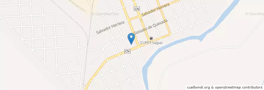 Mapa de ubicacion de Policlínico "Mario A. Pérez" en Cuba, Villa Clara, Sagua La Grande, Ciudad De Sagua La Grande.