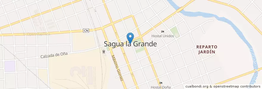 Mapa de ubicacion de Casa de cultura. en Cuba, Villa Clara, Sagua La Grande, Ciudad De Sagua La Grande.