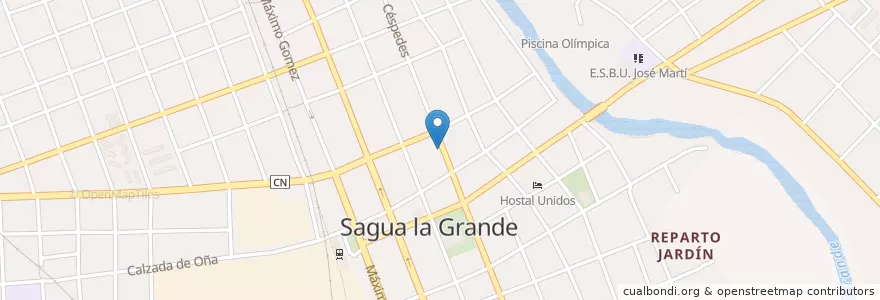 Mapa de ubicacion de Centro recreativo "ARTEX" en Cuba, Villa Clara, Sagua La Grande, Ciudad De Sagua La Grande.