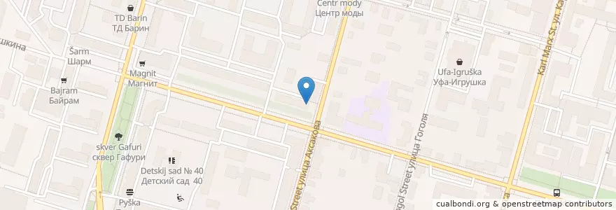 Mapa de ubicacion de Пышка en Rusia, Приволжский Федеральный Округ, Башкортостан, Городской Округ Уфа.