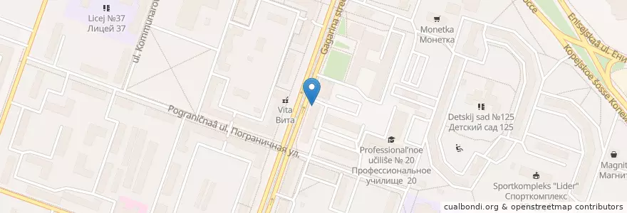 Mapa de ubicacion de КБС en Rusya Federasyonu, Уральский Федеральный Округ, Çelyabinsk Oblastı, Челябинский Городской Округ.