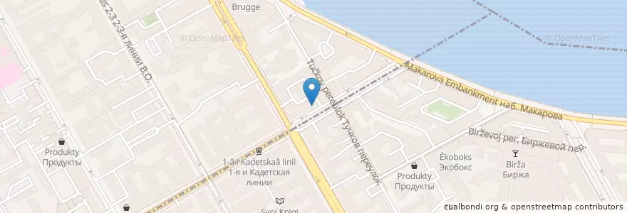 Mapa de ubicacion de BarBQ Inn en Russland, Föderationskreis Nordwest, Oblast Leningrad, Sankt Petersburg, Василеостровский Район, Bezirk Wassiljewski.