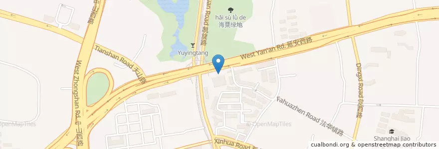 Mapa de ubicacion de 啤酒阿姨 en 中国, 上海市, 长宁区.