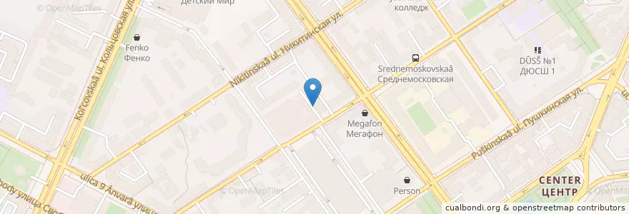 Mapa de ubicacion de НЗБ en روسیه, Центральный Федеральный Округ, Воронежская Область, Городской Округ Воронеж.