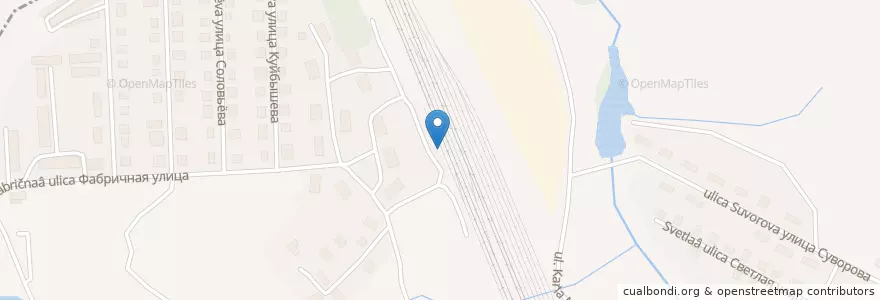 Mapa de ubicacion de Пожарный поезд ст. Котельнич-1 en Russland, Föderationskreis Wolga, Oblast Kirow, Котельничский Район, Городской Округ Котельнич.