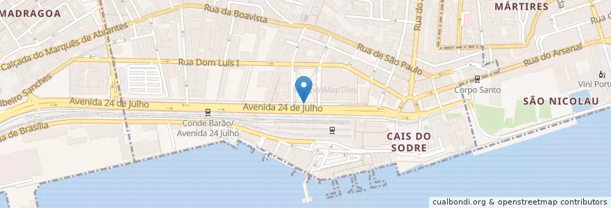 Mapa de ubicacion de Bicicletas Gira Estação 216 en Portugal, Área Metropolitana De Lisboa, Lissabon, Grande Lisboa, Misericórdia.