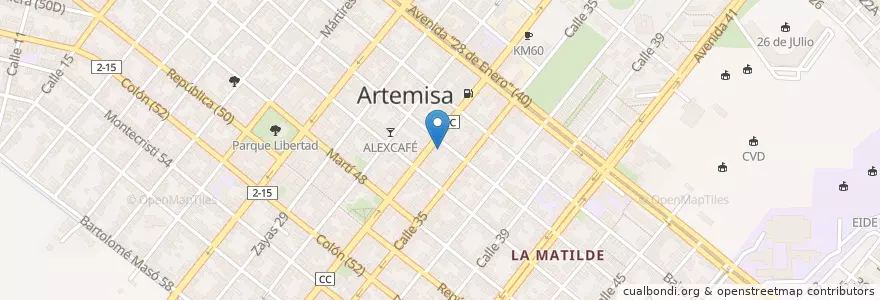 Mapa de ubicacion de Palacio de los Matrimonios en Kuba, Artemisa, Artemisa, Ciudad De Artemisa.