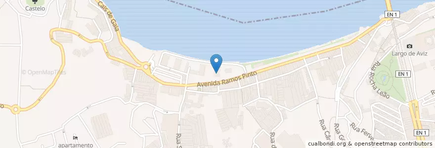 Mapa de ubicacion de Sancho Panza en Portekiz, Norte, Área Metropolitana Do Porto, Porto, Vila Nova De Gaia, Santa Marinha E São Pedro Da Afurada.