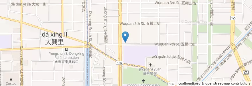 Mapa de ubicacion de 聖柏德幼兒學校 en 臺灣, 臺中市, 南區.