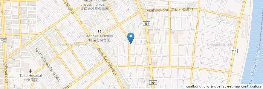 Mapa de ubicacion de 東禪寺 en Japan, 東京都, 台東区.
