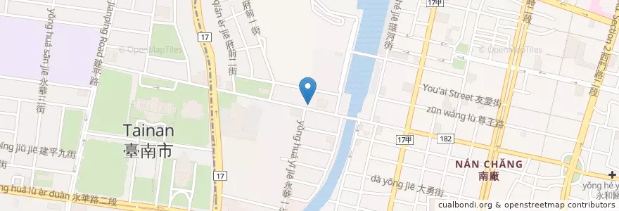 Mapa de ubicacion de SY Tuna Sushi en Taïwan, Tainan, District Centre-Ouest.