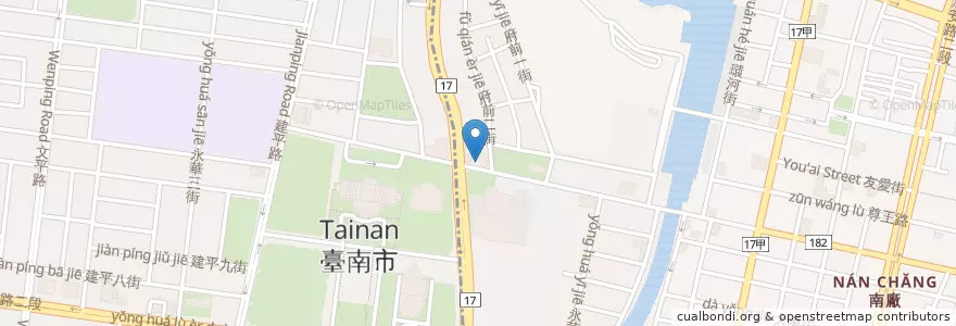 Mapa de ubicacion de Share en Taiwan, Tainan, Zhongxi District.