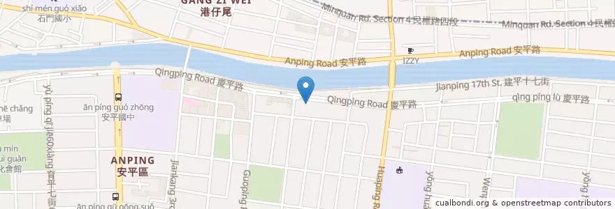 Mapa de ubicacion de 台灣中油 en Taiwan, 臺南市, 安平區.