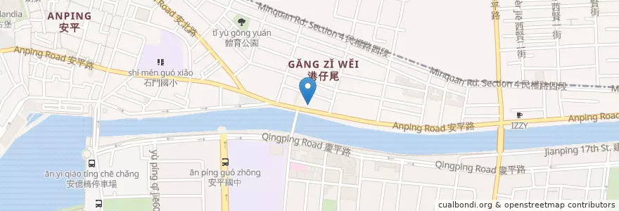 Mapa de ubicacion de Doga en Taiwan, 臺南市, 安平區.