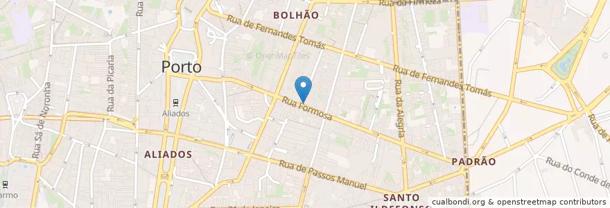 Mapa de ubicacion de Maintegaria en Portogallo, Nord, Área Metropolitana Do Porto, Porto, Porto, Cedofeita, Santo Ildefonso, Sé, Miragaia, São Nicolau E Vitória.