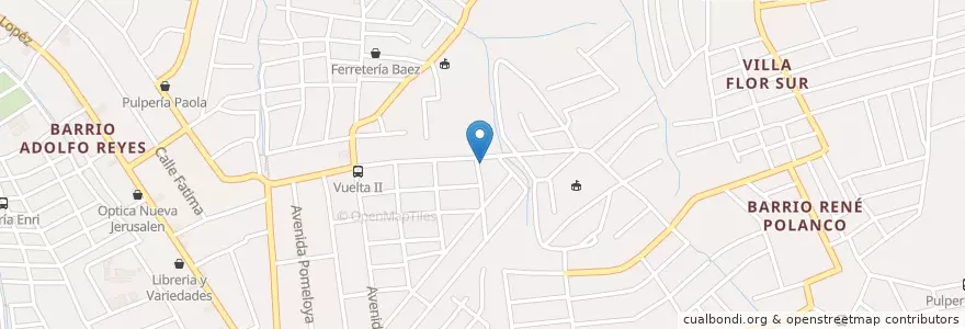 Mapa de ubicacion de NICALINGUE en Никарагуа, Departamento De Managua, Managua (Municipio).