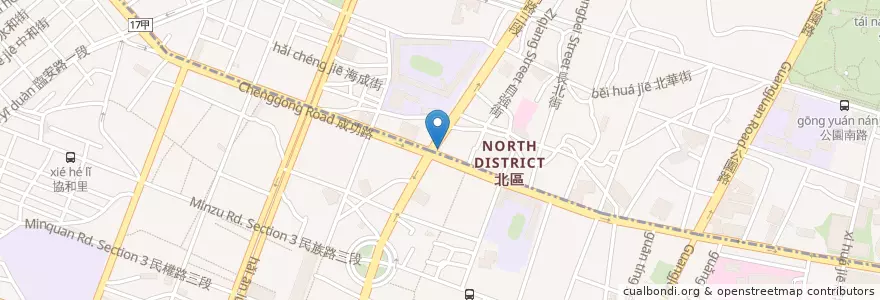Mapa de ubicacion de 華南商業銀行 en Taiwán, 臺南市.