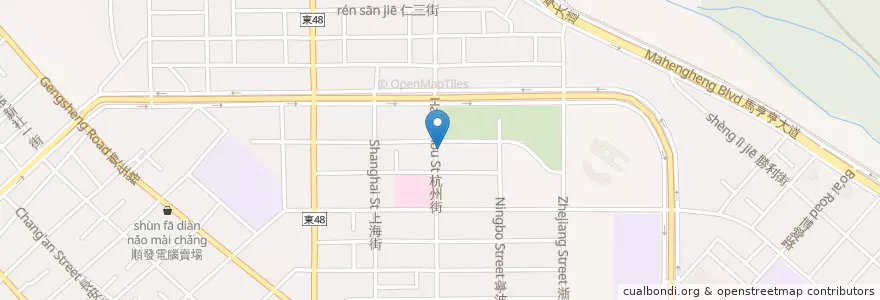 Mapa de ubicacion de 荷包蛋早餐 en 台湾, 台湾省, 台東県, 台東市.