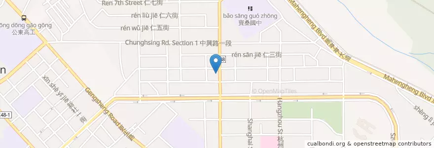 Mapa de ubicacion de 仟子蓮餐坊 en 臺灣, 臺灣省, 臺東縣, 臺東市.