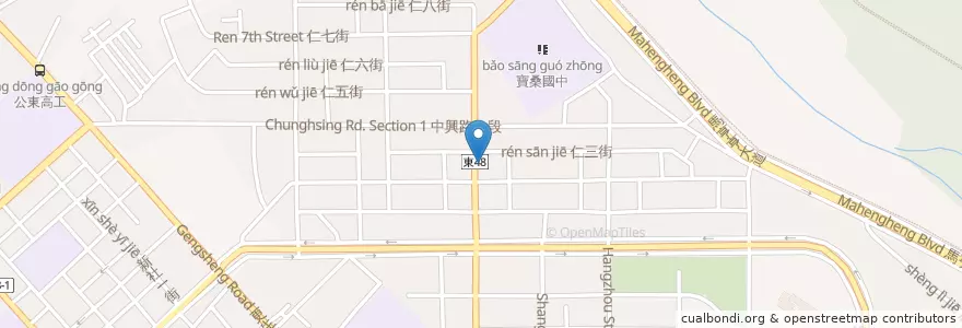 Mapa de ubicacion de 一心堂中醫診所 en 臺灣, 臺灣省, 臺東縣, 臺東市.