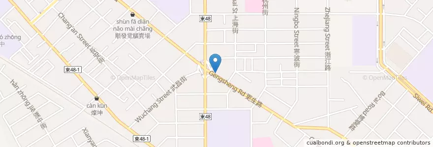 Mapa de ubicacion de 小阿一麵食館 en 台湾, 台湾省, 台東県, 台東市.