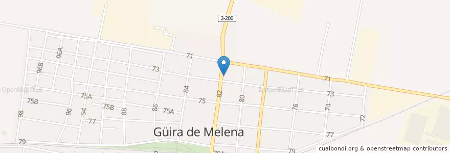 Mapa de ubicacion de Clínica Estomatologica en كوبا, Artemisa, Güira De Melena, Ciudad De Güira De Melena.
