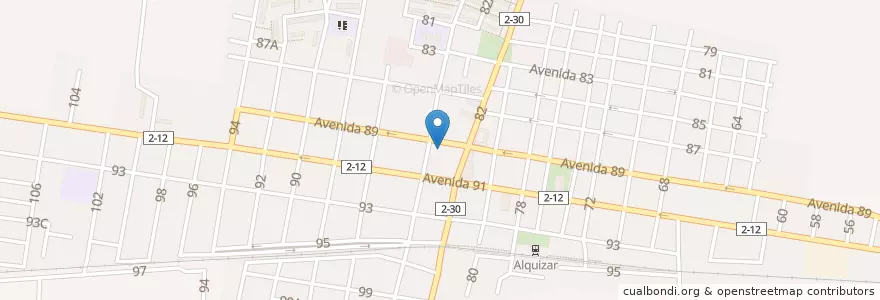 Mapa de ubicacion de ESBU Camilo Cienfuegos en 古巴, Artemisa, Alquízar.