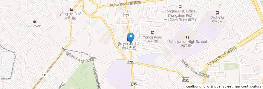 Mapa de ubicacion de 彭程毅診所 en 타이완, 신베이 시, 융허 구.