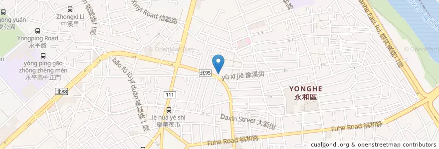 Mapa de ubicacion de 大埔鐵板燒 en Taiwan, 新北市, 永和區.