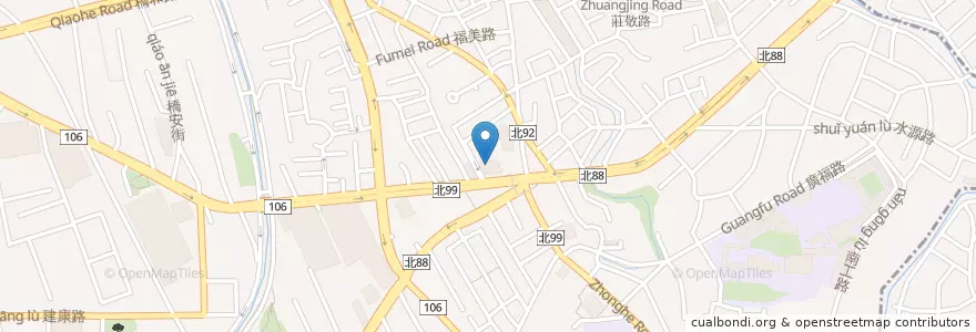 Mapa de ubicacion de 耶和華見證人 en 臺灣, 新北市, 中和區.