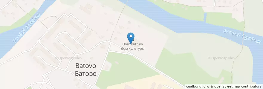 Mapa de ubicacion de Батовская сельская библиотека en Rusland, Северо-Западный Федеральный Округ, Oblast Leningrad, Гатчинский Район, Рождественское Сельское Поселение.