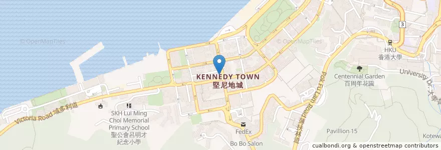 Mapa de ubicacion de 交通銀行 Bank of Communications en China, Guangdong, Hong Kong, Pulau Hong Kong, Wilayah Baru, 中西區 Central And Western District.