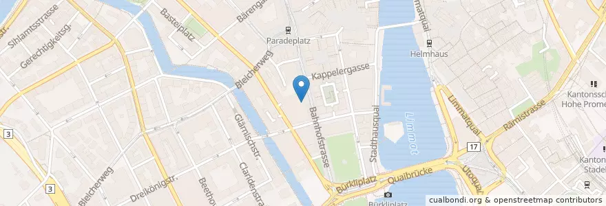 Mapa de ubicacion de Kafi Züri en سوئیس, زوریخ, Bezirk Zürich, Zürich.