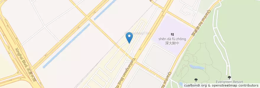 Mapa de ubicacion de 南山区 en 中国, 广东省, 深圳市, 南山区, 南山街道.