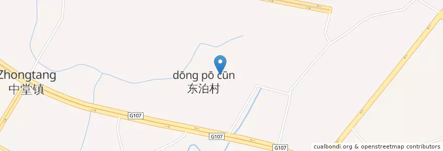 Mapa de ubicacion de 中堂镇 (Zhongtang) en چین, گوانگ‌دونگ, 东莞市, 中堂镇 (Zhongtang).