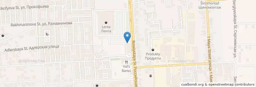 Mapa de ubicacion de Teppanyaki Bar en Rusya Federasyonu, Южный Федеральный Округ, Krasnodar Krayı, Городской Округ Краснодар.
