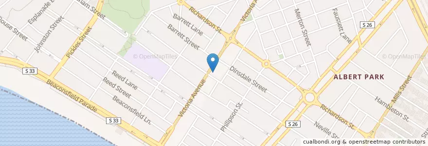 Mapa de ubicacion de The Vincent en Australia, Victoria, City Of Port Phillip.