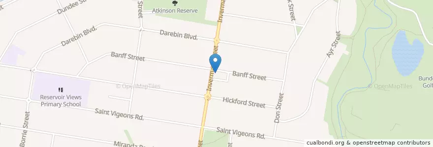 Mapa de ubicacion de Tre Bambinis Italian Restaurant en Australia, Victoria, City Of Darebin.