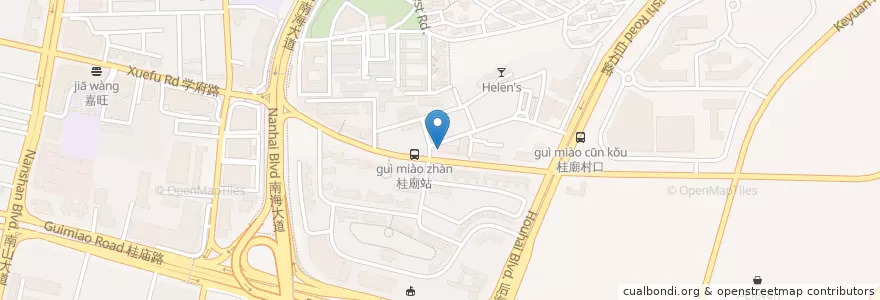 Mapa de ubicacion de 二天堂药店 en Çin, Guangdong, Shenzhen, 南山区, 粤海街道.