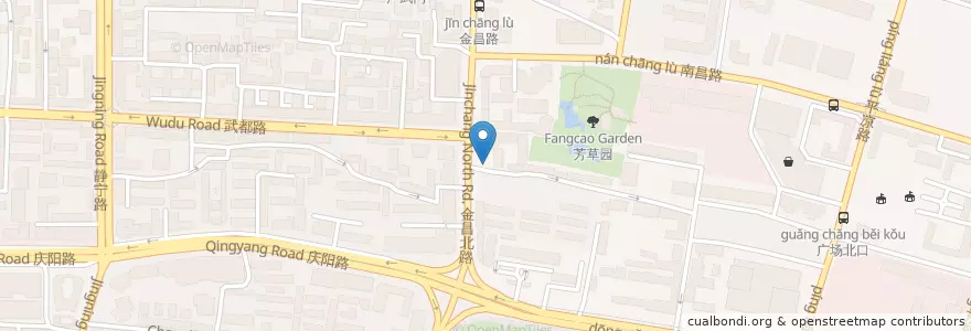 Mapa de ubicacion de 中国农业农业银行 en China, Gansu, 兰州市 (Lanzhou), 城关区, 广武门街道.