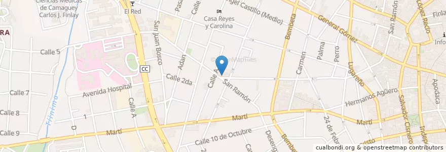 Mapa de ubicacion de Cafetería Doña Lila en キューバ, Camagüey, Camagüey, Ciudad De Camagüey.