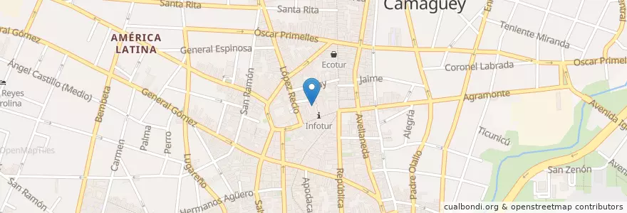 Mapa de ubicacion de Bar Casablanca en کوبا, Camagüey, Camagüey, Ciudad De Camagüey.