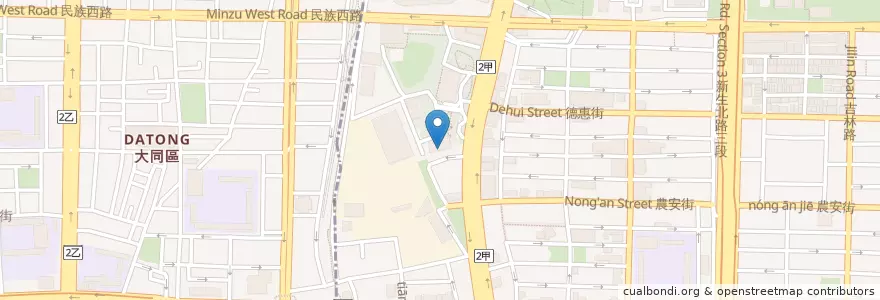 Mapa de ubicacion de 學餐:中華麵店 en تايوان, تايبيه الجديدة, تايبيه.